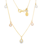 14 Karat Two Tone Layered Diamond Necklace