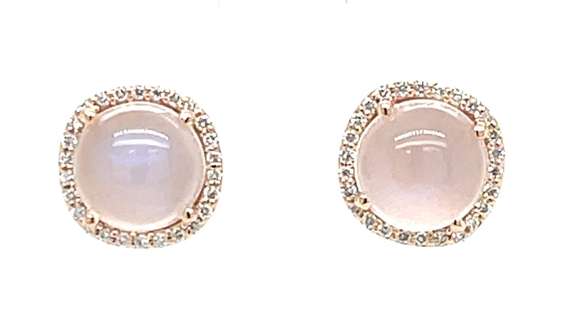 14 Karat Rosé Moonstones Gemstone Earrings