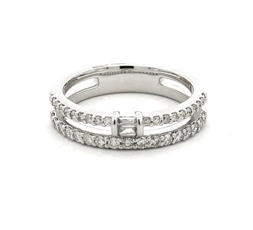 14 Karat White Women's Diamond Fashion Ring - ROYAL JEWELRY MFG, INC.