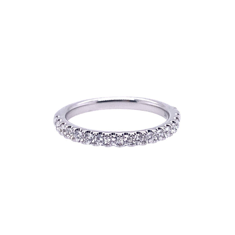 14 Karat White Straight Prong Band