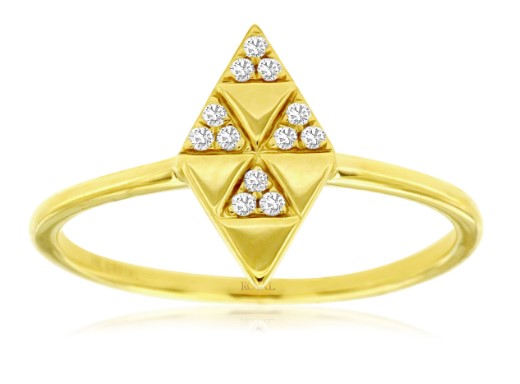 14 Karat Yellow Women's Diamond Fashion Ring - ROYAL JEWELRY MFG, INC.