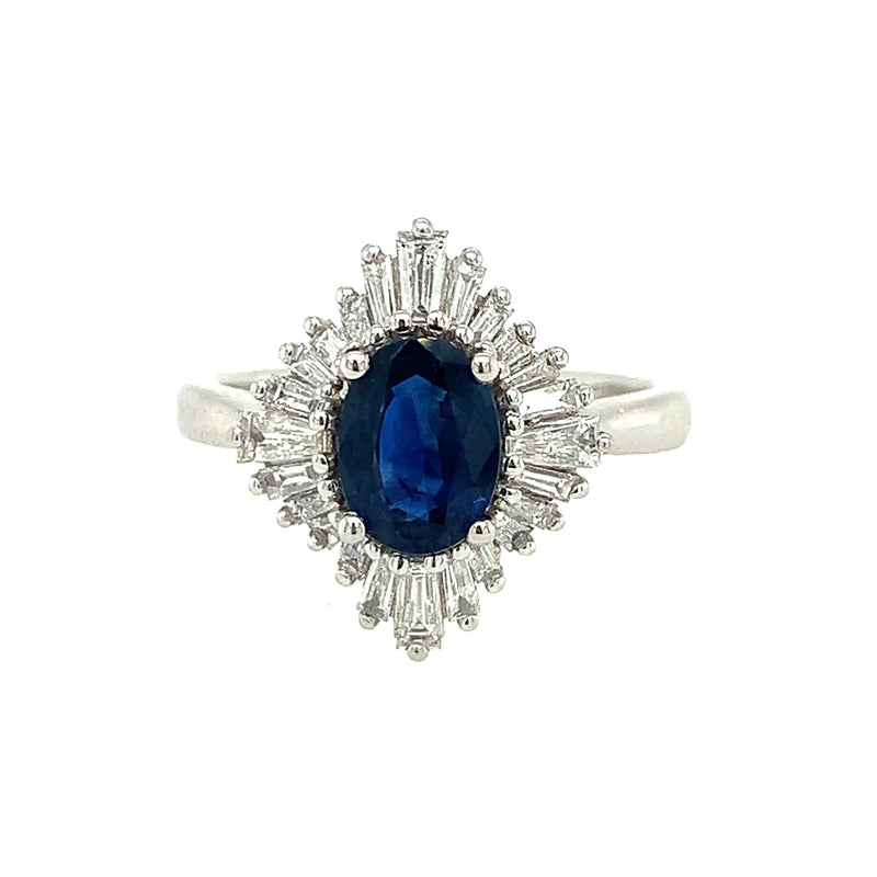 14 Karat White Lady's Ballerina Gemstone Fasion Ring