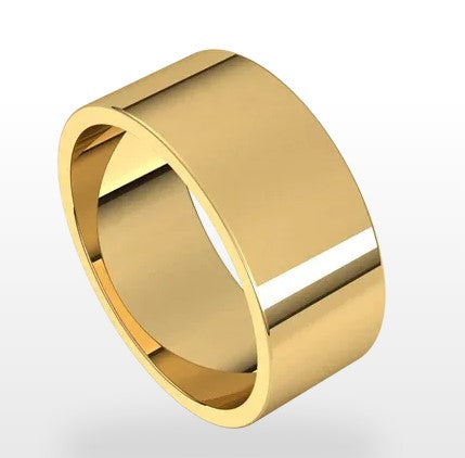 14 Karat Yellow Flat/Pipe Wedding Band