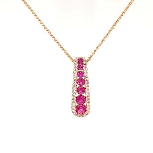 14 Karat Rosé Fashion Gemstone Pendant - H.J. NAMDAR