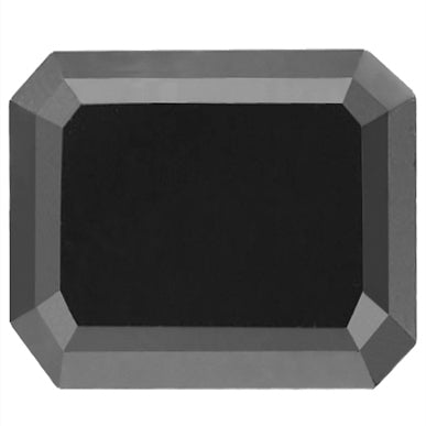 Loose 2.57ct BLACK Earth Mined EM Cut Black Diamond