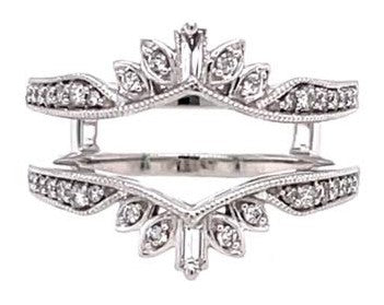 10 Karat White Ring Guard/Jacket Diamond Ring Guard