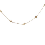 14 Karat Yellow Station Diamond Necklace