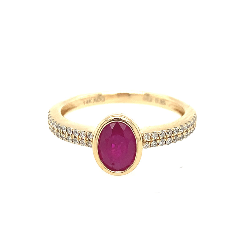 14 Karat Yellow Lady's Gemstone Fasion Ring