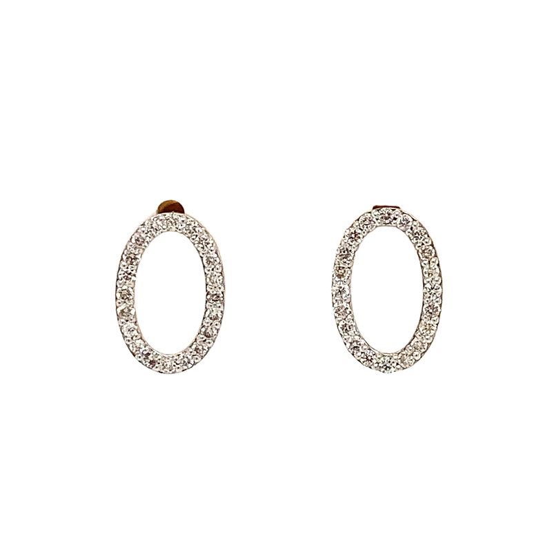 14 Karat Yellow Stud Diamond Earrings
