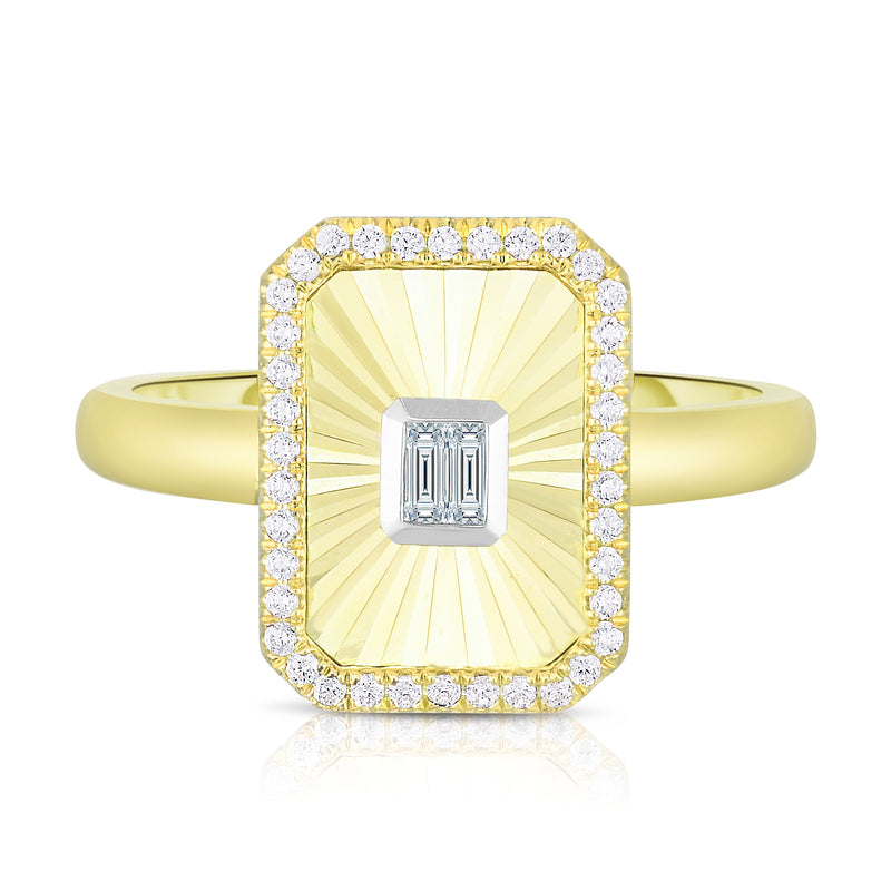 14 Karat Yellow Women's Diamond Fashion Ring