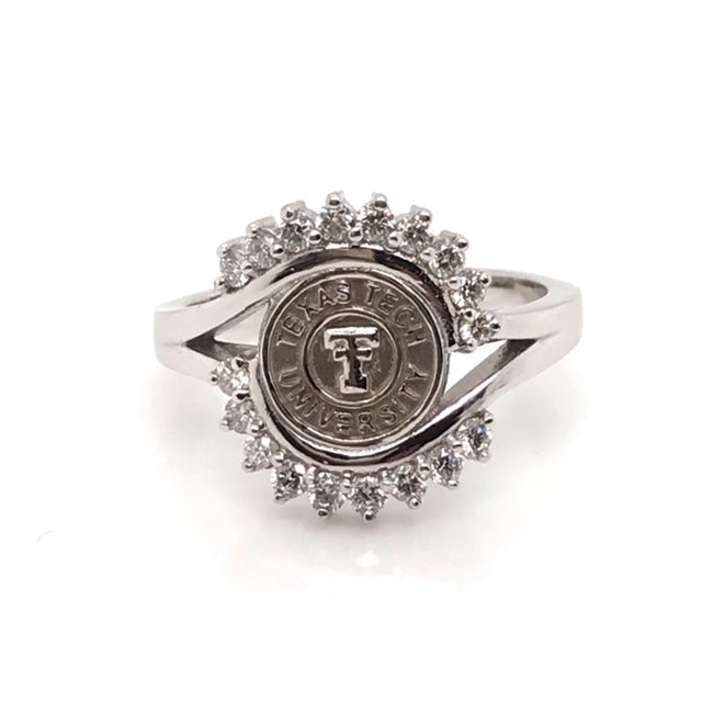 14 Karat White Ring (Center Coin - Your Choice - Sold Separately)