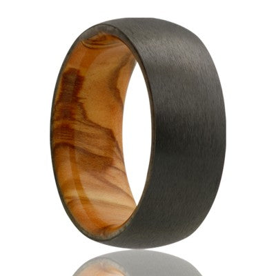 7mm Zirconium Domed Wedding Band - HEAVY STONE RINGS