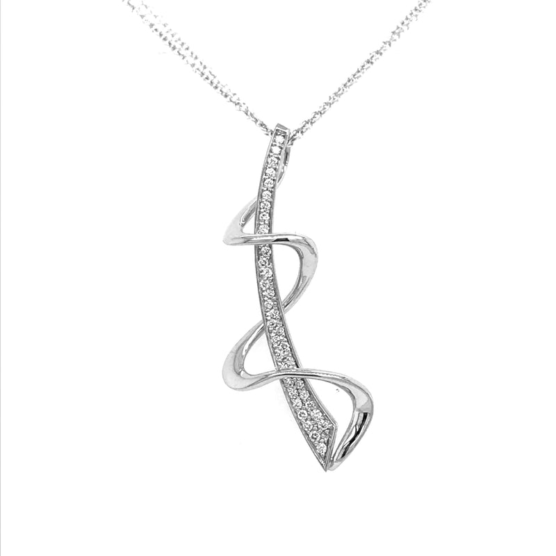 14 Karat White Fashion Diamond Pendant