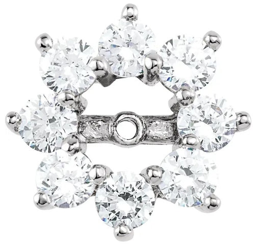 14 Karat White Diamond Earring Jackets - TJ MANUFACTURING