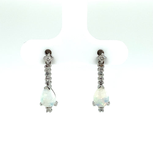 14 Karat White Opals Gemstone Earrings - RYAN GEMS INC.