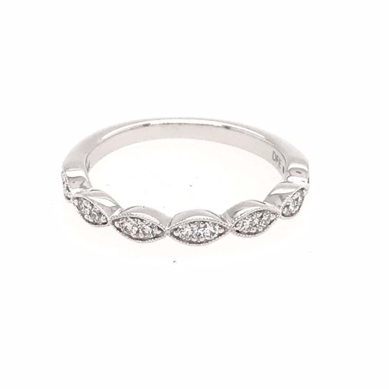 14 Karat White Stackable Band Band