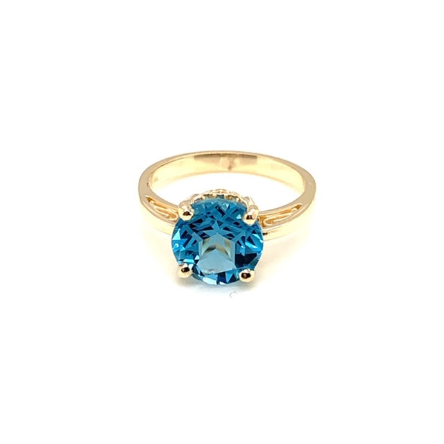 14 Karat Yellow Lady's Solitaire Gemstone Fasion Ring - TJ MANUFACTURING