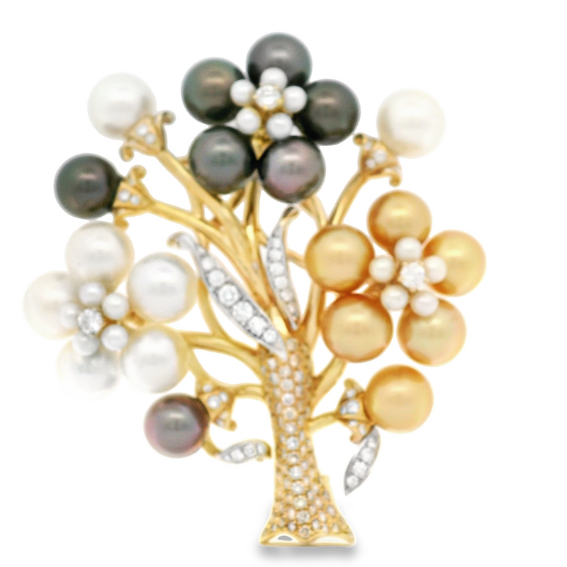14 Karat Yellow Gemstone Pin/Brooch