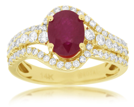 14 Karat Yellow Lady's Gemstone Fasion Ring
