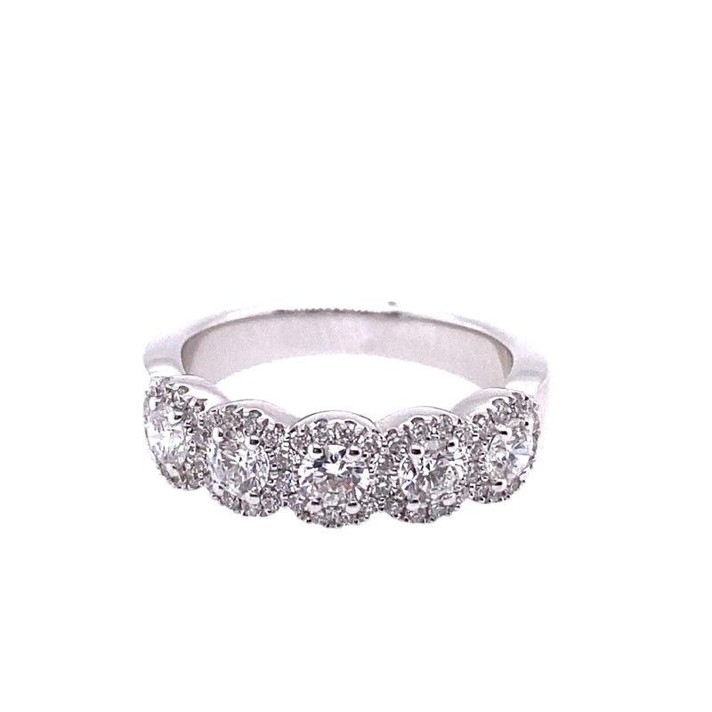 14 Karat White Stackable Band Band