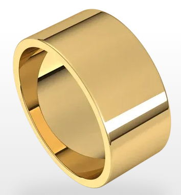 14 Karat Yellow Flat/Pipe Wedding Band