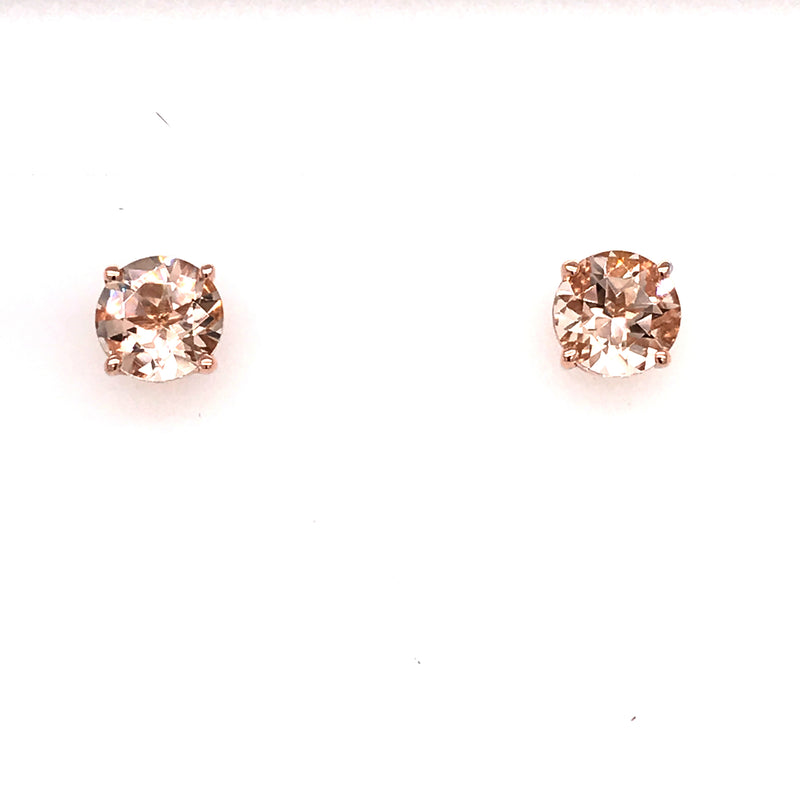 14 Karat Rosé Morganite Gemstone Earrings