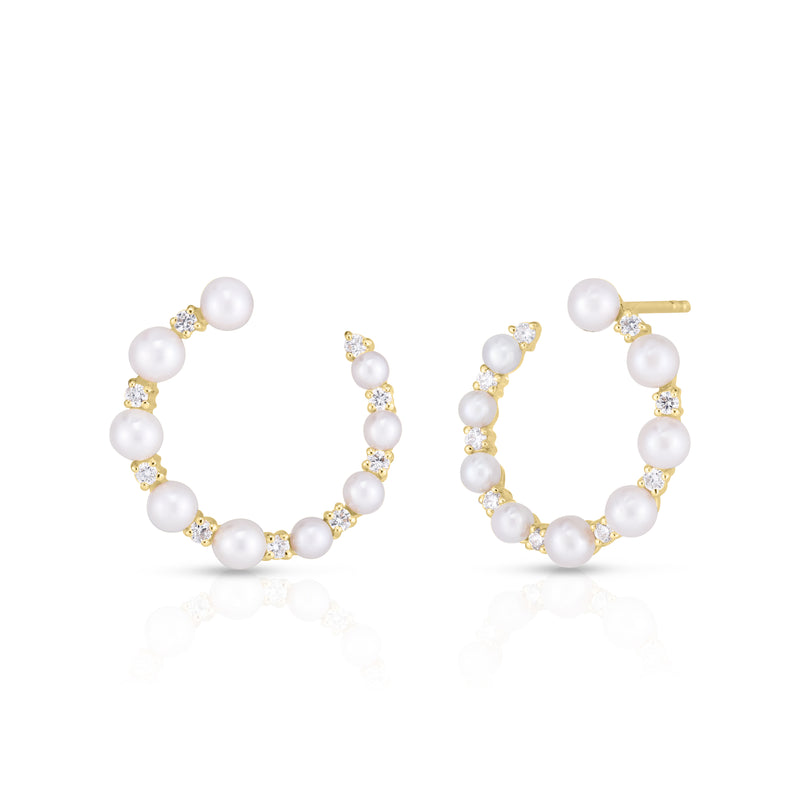 14 Karat Yellow Stud Diamonds Earrings
