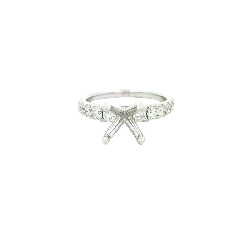 14 Karat White Semi-mount