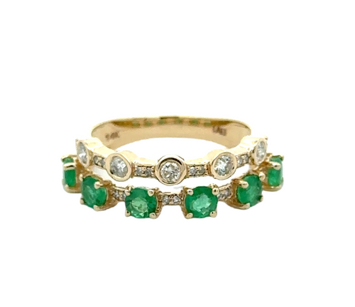 14 Karat Yellow Lady's Stackable Gemstone Fasion Ring - LALI JEWELS