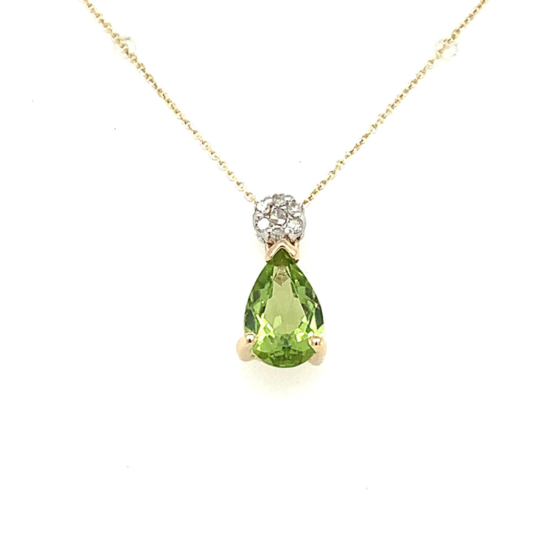 14 Karat Two Tone Fashion Gemstone Pendant