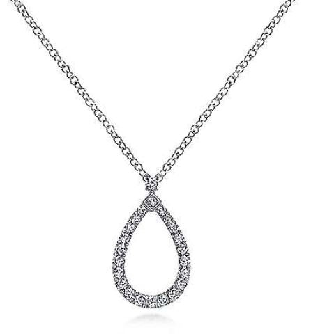 14 Karat White Diamond Necklace
