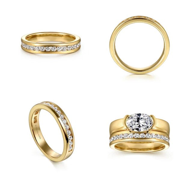 14 Karat Yellow Channel Set Band