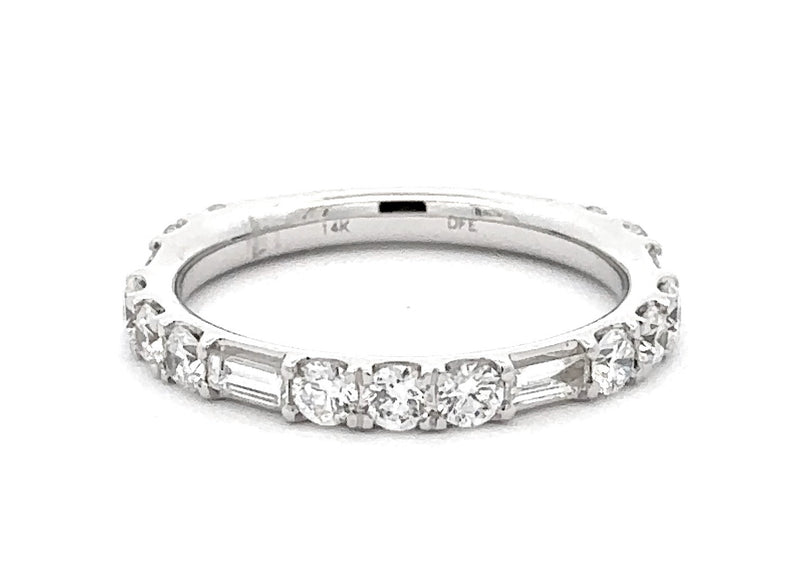 14 Karat White Stackable Band Band