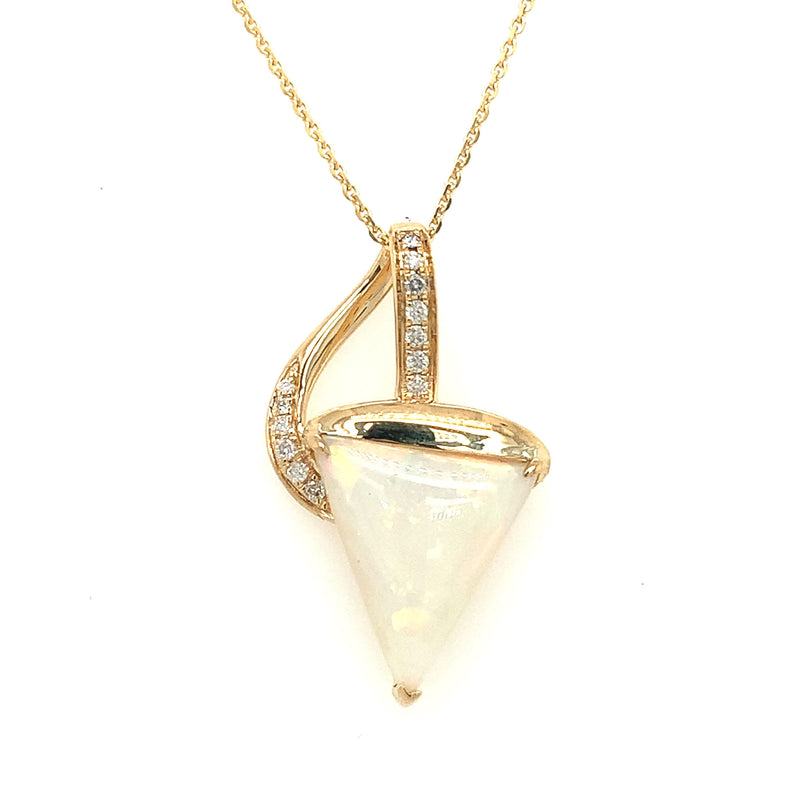 18 Karat Yellow Fashion Gemstone Pendant