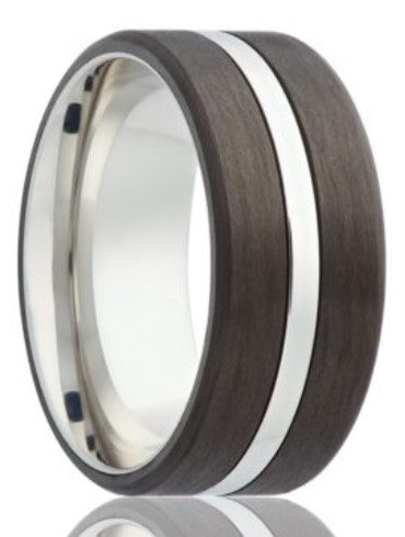 8mm Cobalt Flat Comfort Fit Wedding Band