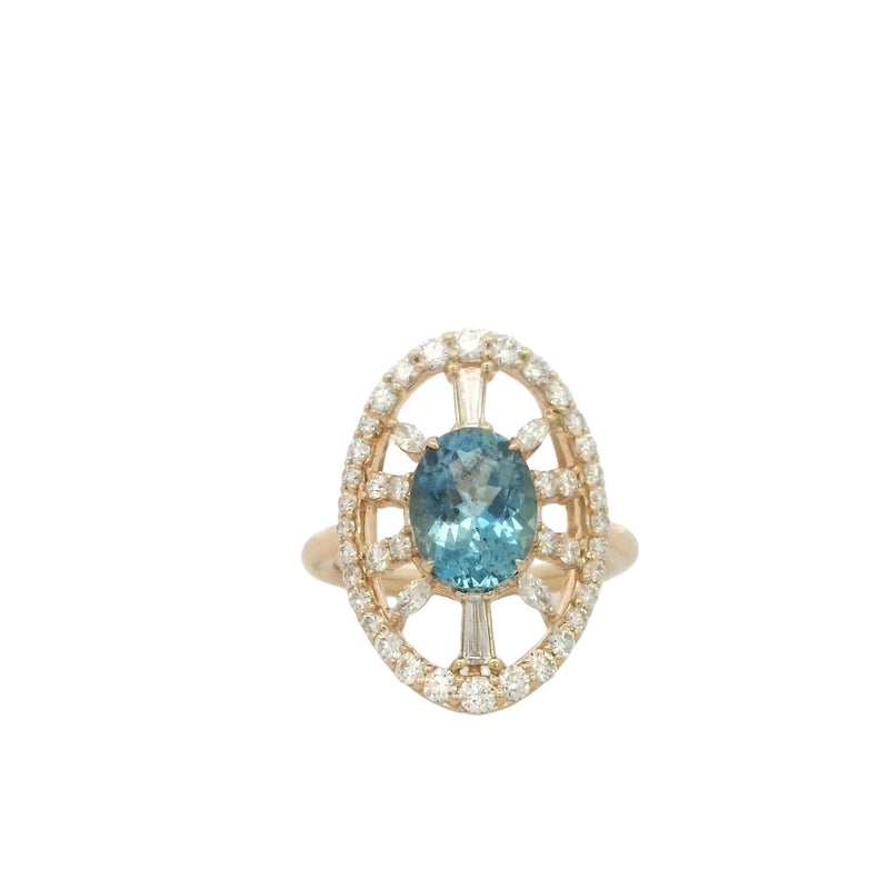14 Karat Yellow Lady's Gemstone Fasion Ring