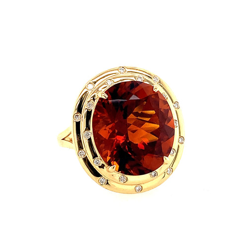 18 Karat Yellow Lady's Gemstone Fasion Ring - ADG JEWELS LLC