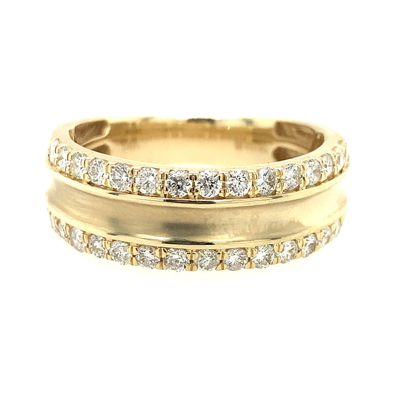 Yellow 14 Karat Fashion Band Men's Ring