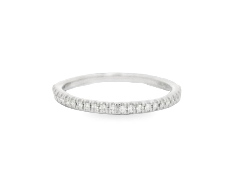 14 Karat White Straight Prong Band