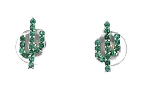 14 Karat White Emeralds Gemstone Earrings - TJ MANUFACTURING