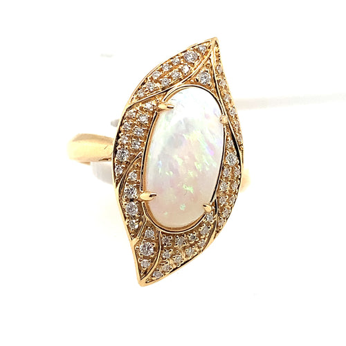 18 Karat Yellow Lady's Antique Gemstone Fasion Ring - ADG JEWELS LLC