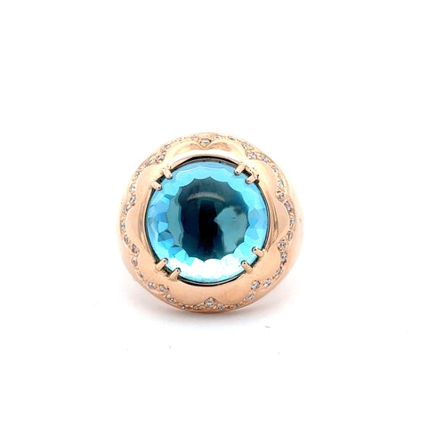 18 Karat Rosé Lady's Contemporary Gemstone Fasion Ring - MASI GIOIELLI SNC