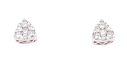 14 Karat White 0.60ct Diamond Stud Earrings - REAL GEMS CORP