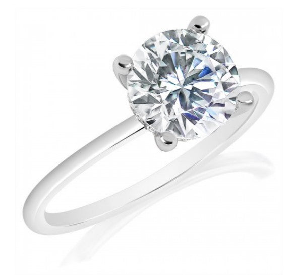 14 Karat White Semi-mount