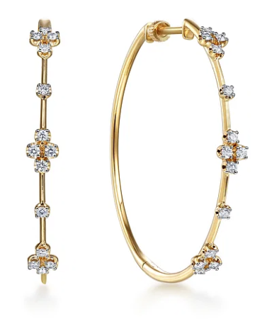 Diamond Hoop/Dangle/Drop Earring - GABRIEL & CO.