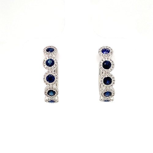 14 Karat White Sapphires Gemstone Earrings - ROMAN + JULES