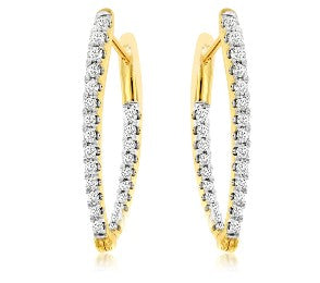 Diamond Hoop/Dangle/Drop Earring