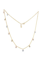 14 Karat Two Tone Layered Diamond Necklace