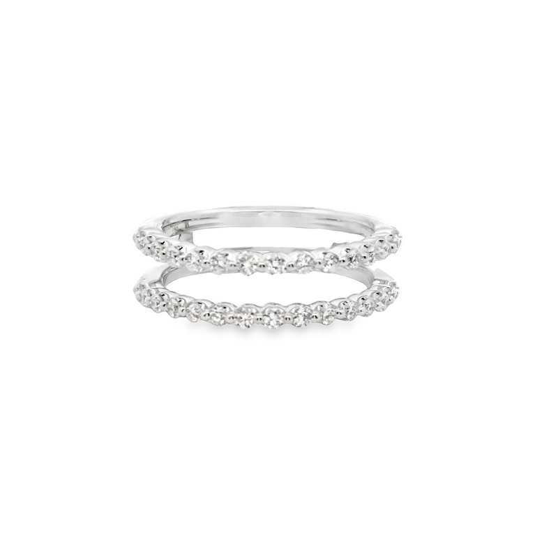 14 Karat White Ring Guard/Jacket Diamond Ring Guard