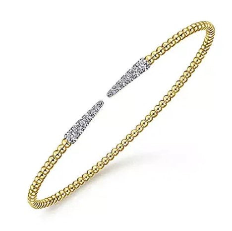 14 Karat Yellow Bangle Diamond Bracelet - GABRIEL & CO.
